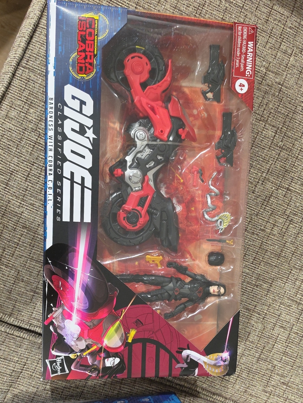 Hasbro G.I. Joe Classified Series Black and Red Motorcycle Playset